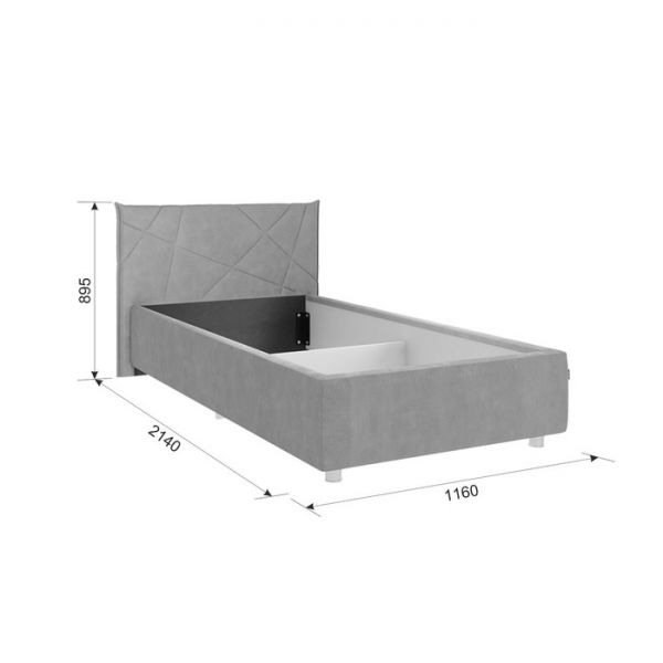 Кровать Квест с ортопедом 900х2000 сосна (велюр)