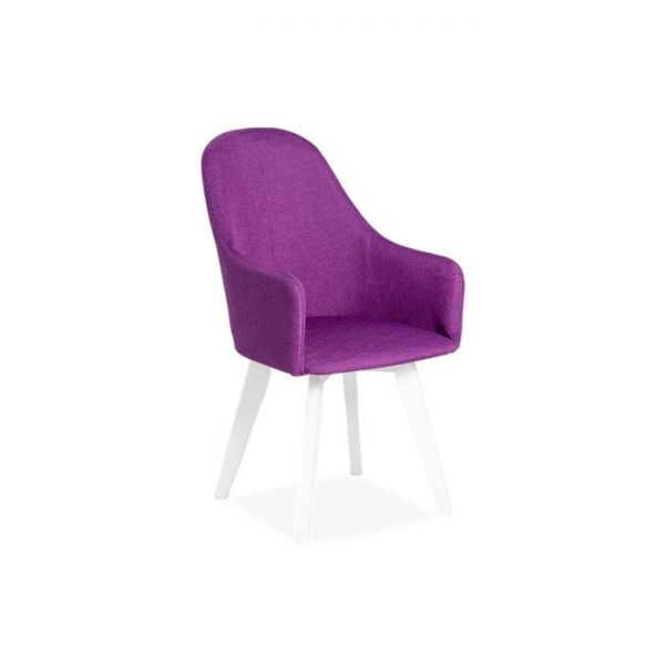 Стул Дэгни Мидеа 21 фиолетовый/ Стандарт массив Белое дерево