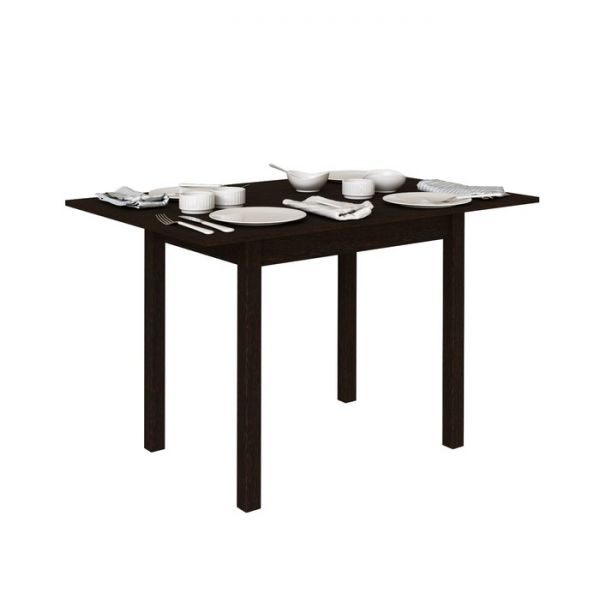 Стол обеденный раскладной СО-07, 800х580(1160)х736, венге цаво/венге цаво