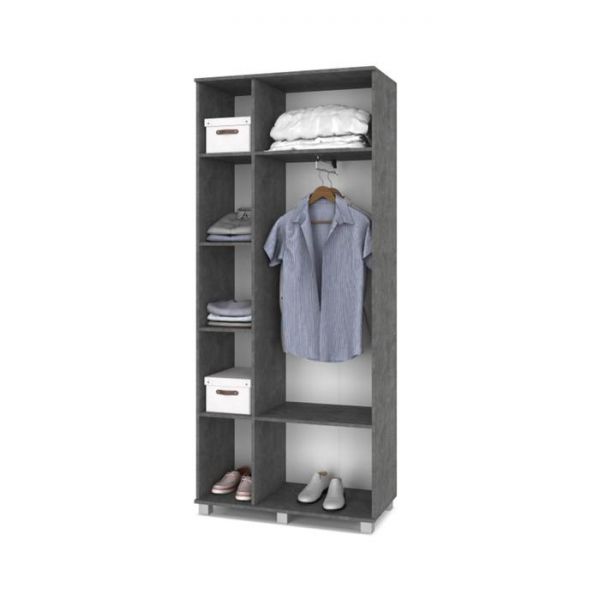 Шкаф трёхстворчатый Карина К32 с зеркалом 900x420x2100 Камень темный/дуб ирландский