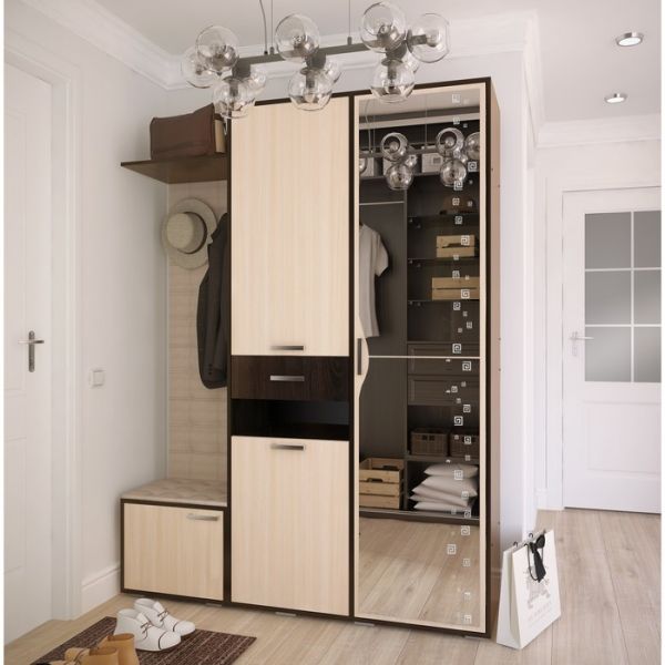 Шкаф многоцелевого назначения Ивушка-21 1546х426х2052 Бодега тёмный, Бодлега светлый