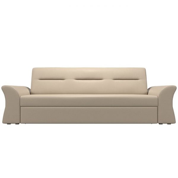 Прямой диван «Клайд», механизм дельфин, экокожа, цвет бежевый