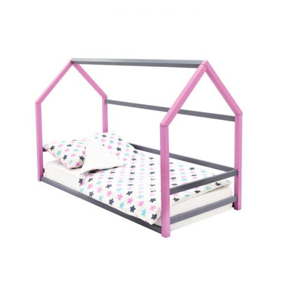 Детская кровать-домик Монтессори Бельмарко Svogen лаванда-графит