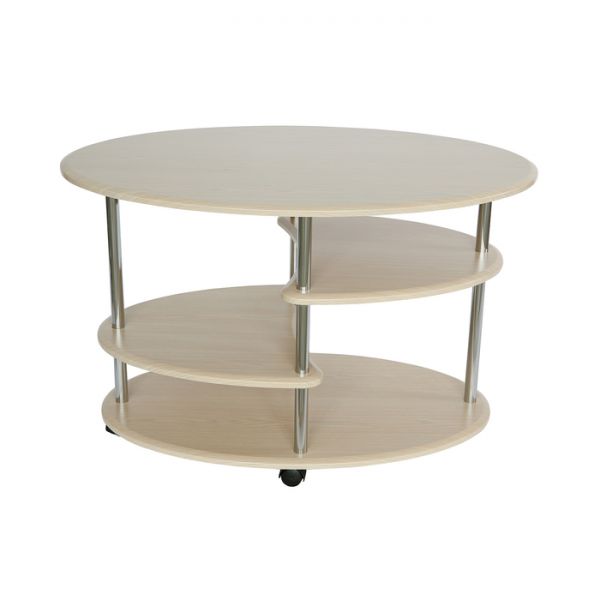 Стол журнальный «Эллипс», сж-01, 900 ? 600 ? 570 мм, цвет дуб белёный