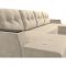П-образный диван «Амир», механизм еврокнижка, микровельвет, цвет бежевый
