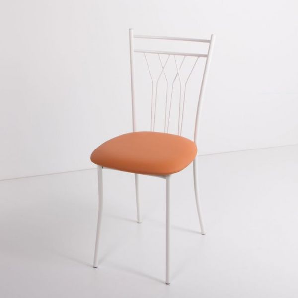 Стул на металлокаркасе Премьер СТ белый/шоколадный