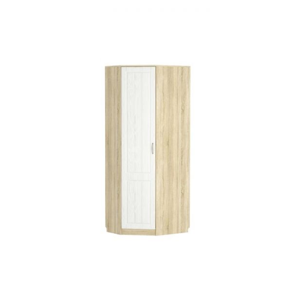 Шкаф угловой Оливия НМ 014.11 Х, 693х887х2198, Левый, Белое дерево/Дуб Сонома