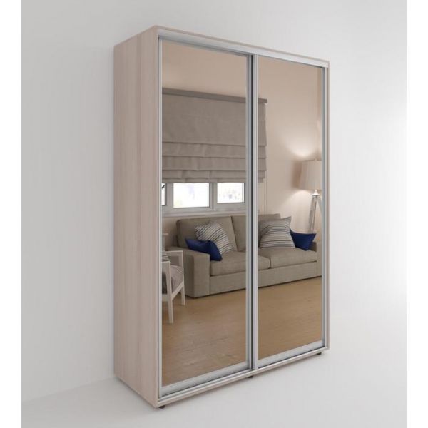 Шкаф-купе «Акцент-Сим ЗЗ», 1200 ? 600 ? 2310 мм, зеркало, цвет ясень шимо светлый