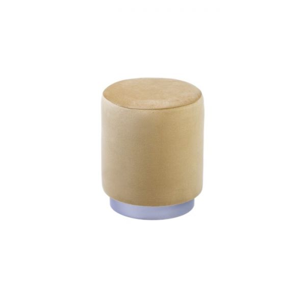 Пуф САНТАЛ  390х390х460 велюр латте/серая опора