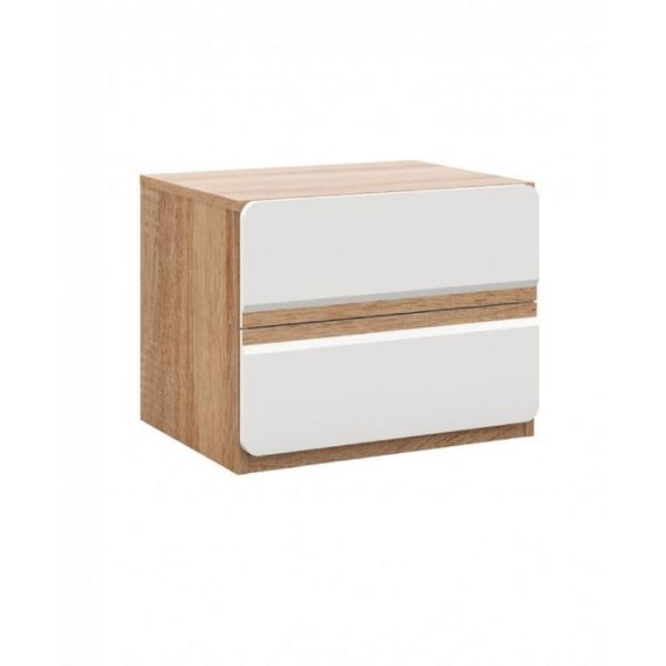 Тумба прикроватная «Дакота», 520 ? 408 ? 408 мм, цвет дуб сонома / белый глянец