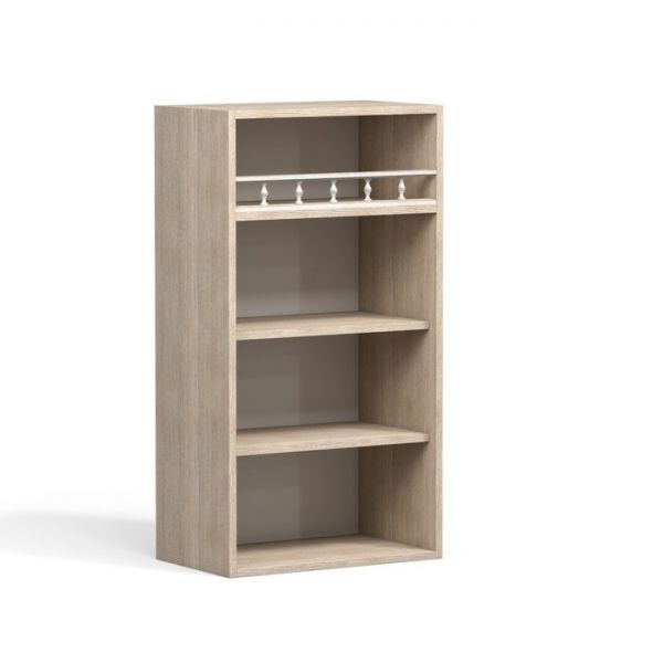 Шкаф навесной с полкой Анжелика 500х300х920 Дуб молочный/Ясень