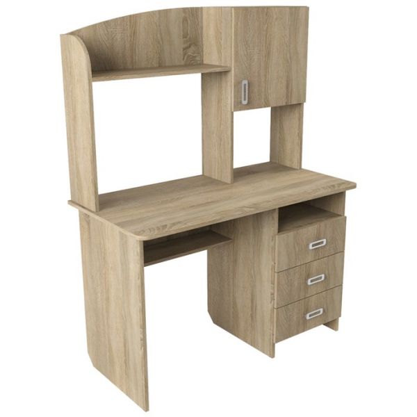 Стол компьютерный Альянс 5, 1200х600х1580, Ясень шимо светлый/Темный