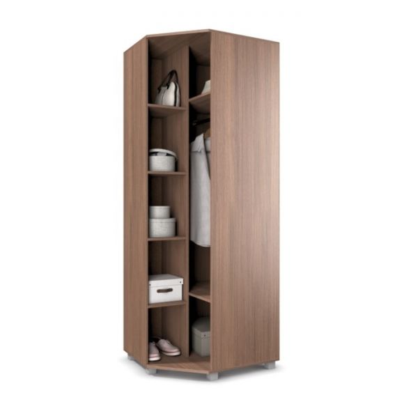 Шкаф угловой Ева, 520x700x2100, Ясень шимо темный/светлый