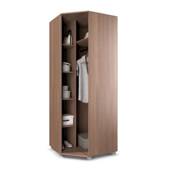 Шкаф угловой Ева, 520x800x2100, Ясень шимо темный/светлый