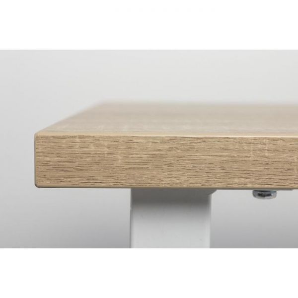 Стол АТЛАНТ-06 1200*800х750 Дуб Бардалино серый/Опора АТЛАНТ-Белый глянец