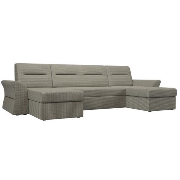 П-образный диван «Клайд», механизм дельфин, рогожка, цвет бежевый