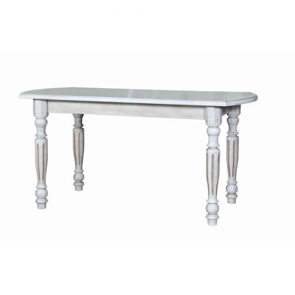 Стол кухонный 1400х800х750 бук/цвет покраски белый патина золото