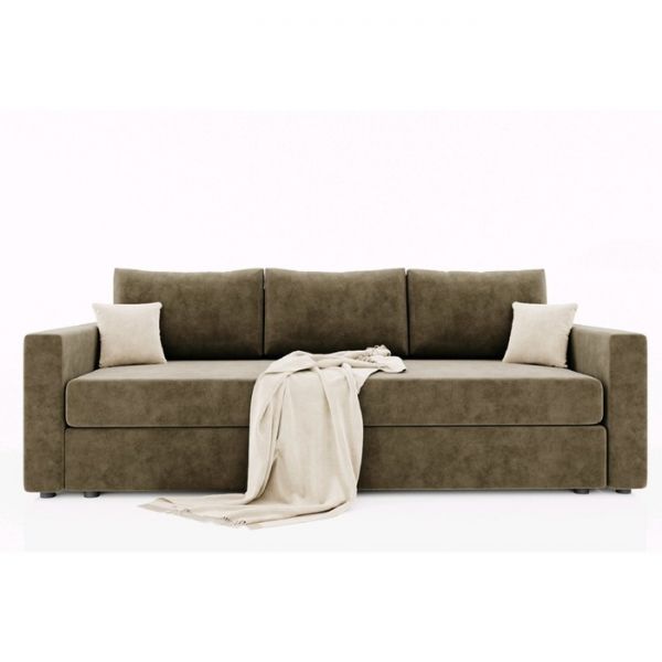 Диван прямой «Олимп 1», ППУ, еврокнижка, цвет селфи 03 / подушки селфи 01