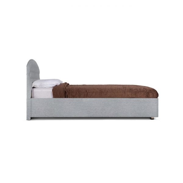 Кровать «Пальмира» с ПМ, 1400х2000, ортопедическое основание, рогожка, цвет серый