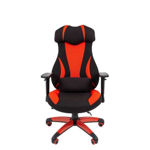 Кресло игровое Chairman game 14 ткань черная/красная