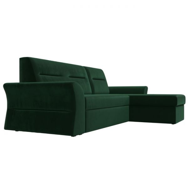 Угловой диван «Клайд», механизм дельфин, велюр, цвет бежевый