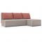 Угловой диван «Алиса», еврокнижка, рогожка, цвет savana plus coral / savana plus ivory