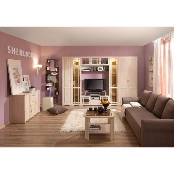 Шкаф для белья Sherlock 8, 400 ? 400 ? 2107 мм, левый, цвет дуб сонома