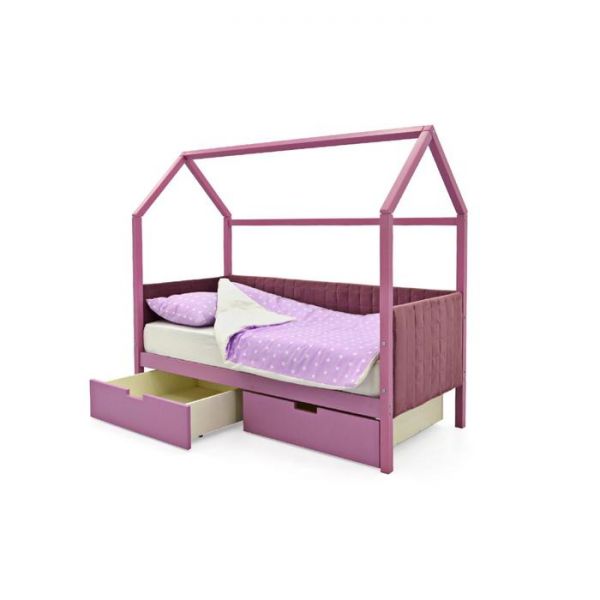 Детская кровать-домик мягкий Бельмарко  Svogen лаванда