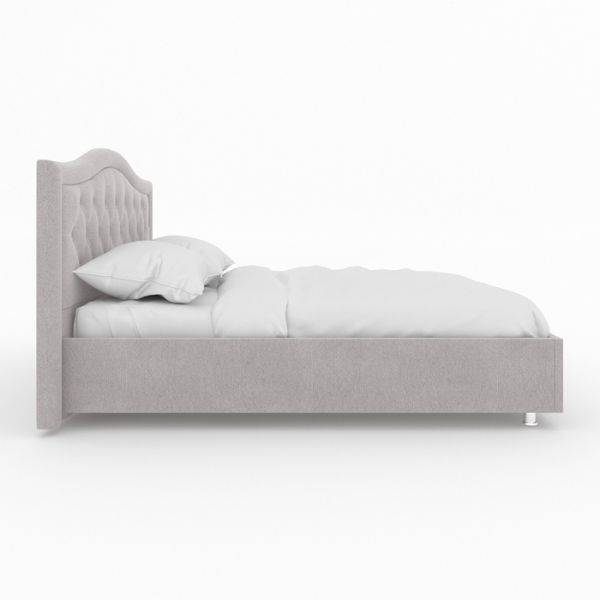 Кровать «Ротонда» с ПМ, 140 ? 200 см, ортопедическое основание, рогожка, цвет серый