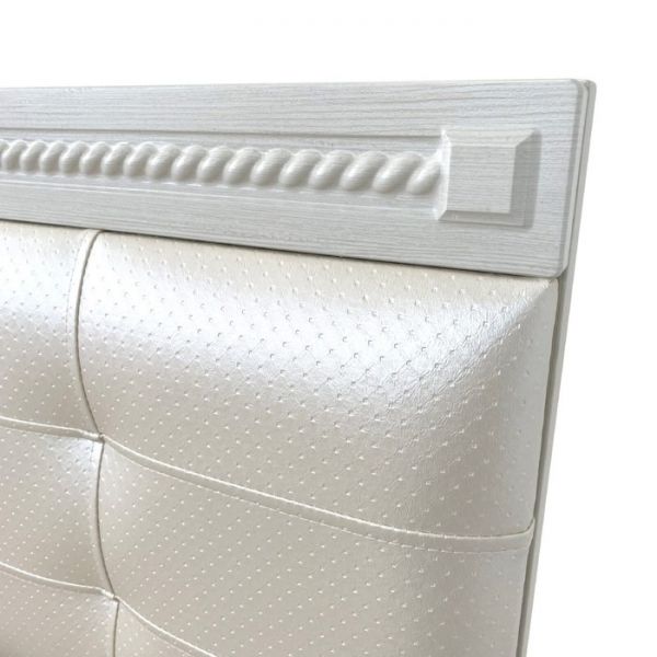 Кровать «Азалия 1200 М», без ПМ, 1200 ? 2000 мм, цвет бодега белый / белый пунто