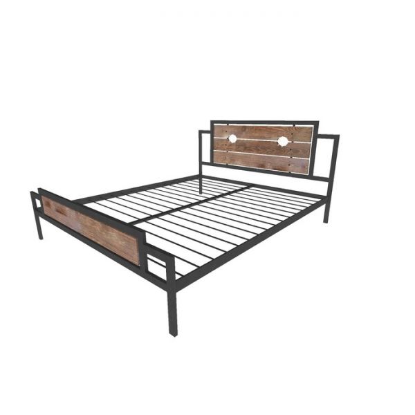 Кровать «Инесса plus», 1200 ? 2000 мм, лофт, цвет каркаса чёрный