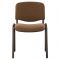 Стул для посетителей BRABIX "Iso CF-005", черный каркас, ткань коричневая, 531973