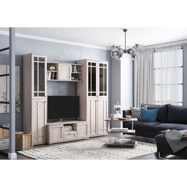 Полка навесная П-38 РИВЬЕРА 450х1200х320 Ясень Шимо Светлый