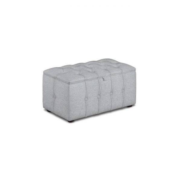 Пуф «Алеро» с ПМ, 800 ? 430 ? 410 мм, прямоугольный, рогожка, цвет серый