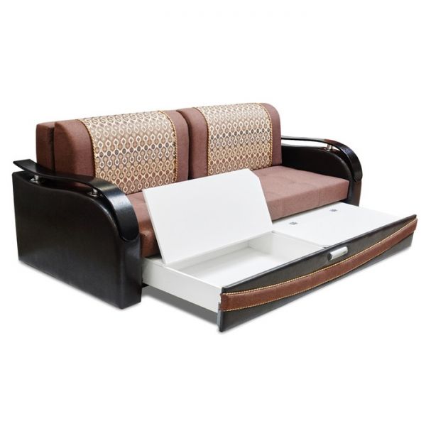 Диван прямой «Рим», еврокнижка, цвет монтана 036 / астор 560 / султан шоколад