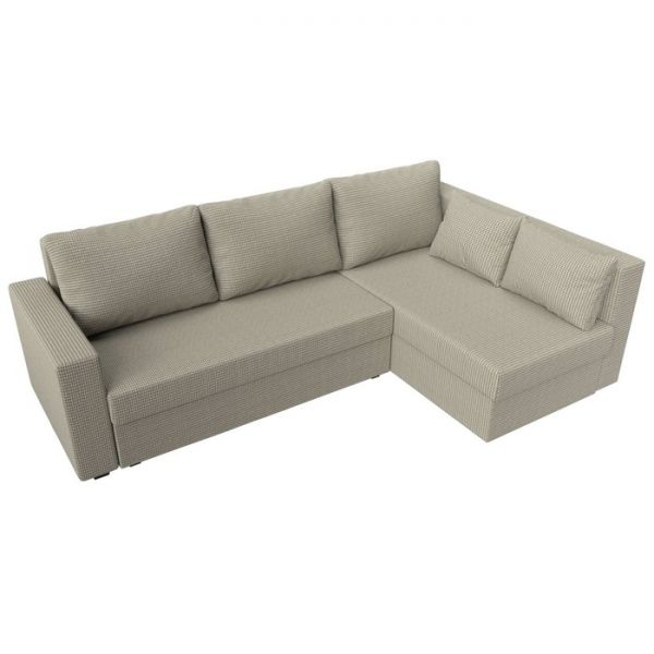 Угловой диван «Мансберг», механизм еврокнижка, угол левый, рогожка, цвет корфу 02