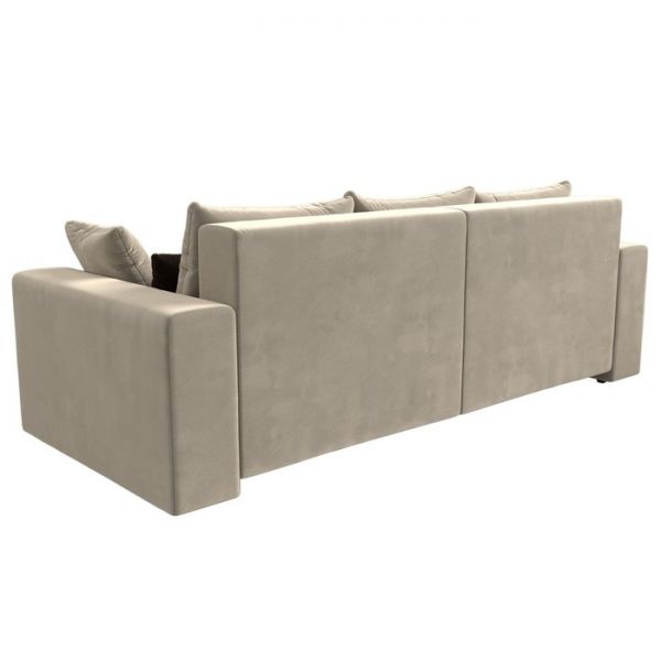 Диван прямой «Мэдисон», механизм еврокнижка, микровельвет, цвет коричневый