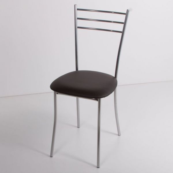 Стул на металлокаркасе Хлоя СТ хром люкс/оранжевый