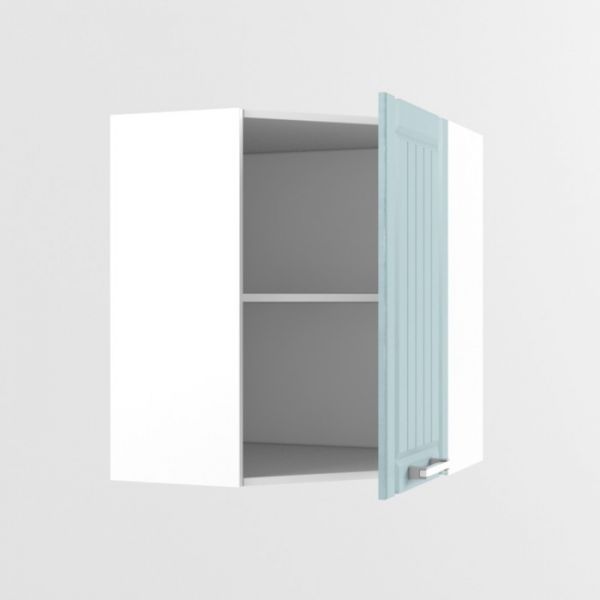 Шкаф навесной РоялВуд, 300х600х720, Белый/Голубой прованс