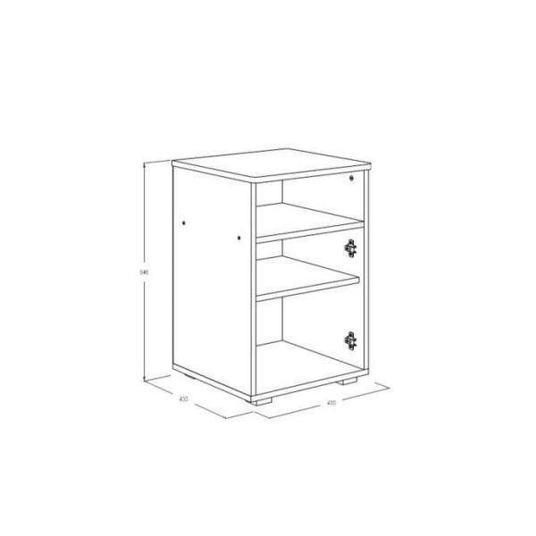 Тумба «Омега 16», 430 ? 430 ? 640 мм, цвет ясень анкор светлый / ясень анкор тёмный