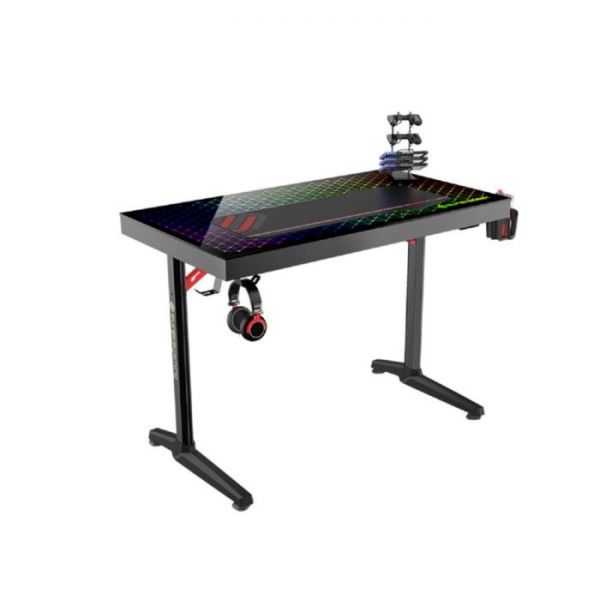 Стол игровой  EUREKA со стеклянной столешницей и RGB-подсветкой GTG-I43 Explorer edition