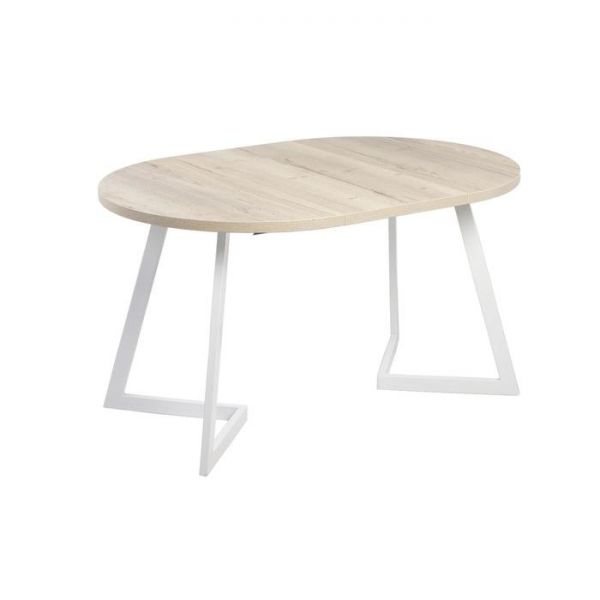 Стол РИМ D-940/1390 Дуб Галифакс белый/Опора РИМ Гаспар-К, белый глянец