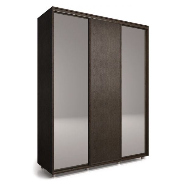 Шкаф-купе Удачный 2 зеркала 1770х600х2300 Венге Темный