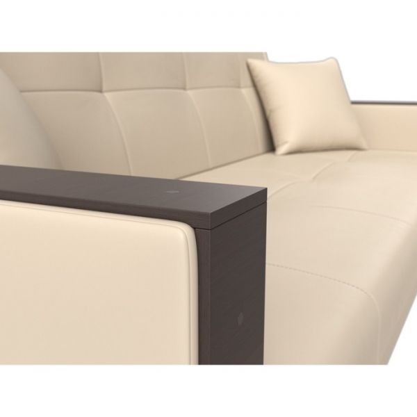 Прямой диван-книжка «Валенсия», механизм книжка, рогожка, цвет бежевый