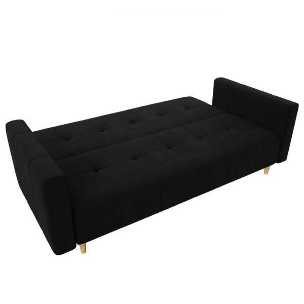 Прямой диван-книжка «Вест», механизм книжка, микровельвет, цвет бежевый