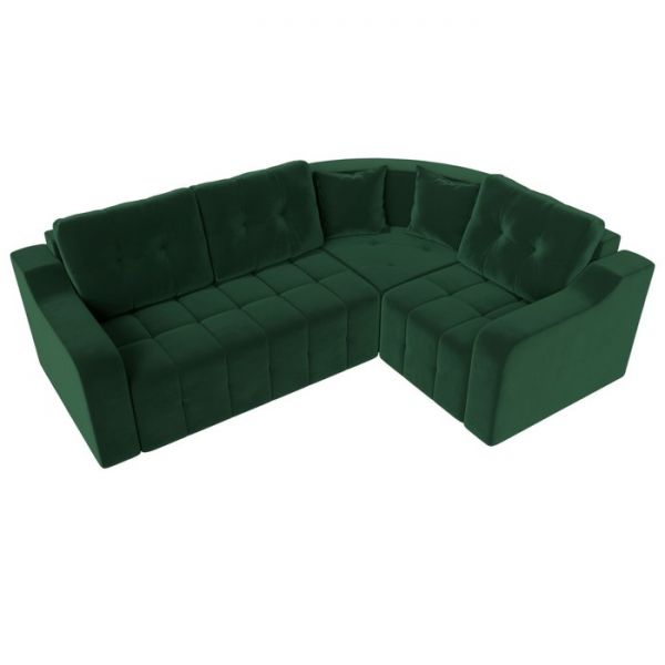 Угловой диван «Кембридж», механизм еврокнижка, велюр, цвет бежевый