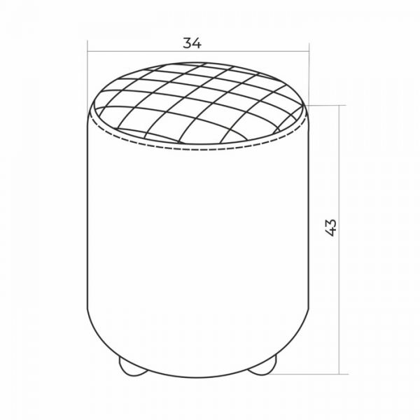 Пуф "Йокки", экокожа черный