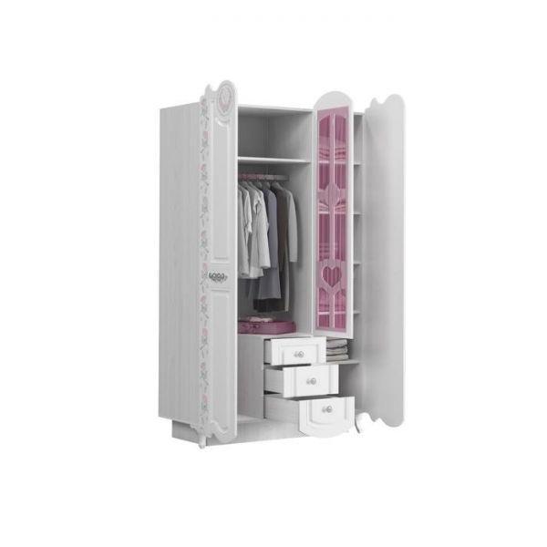 Шкаф 3-х створчатый «Розалия №25», 1200 ? 544 ? 2134 мм, цвет лиственница белая