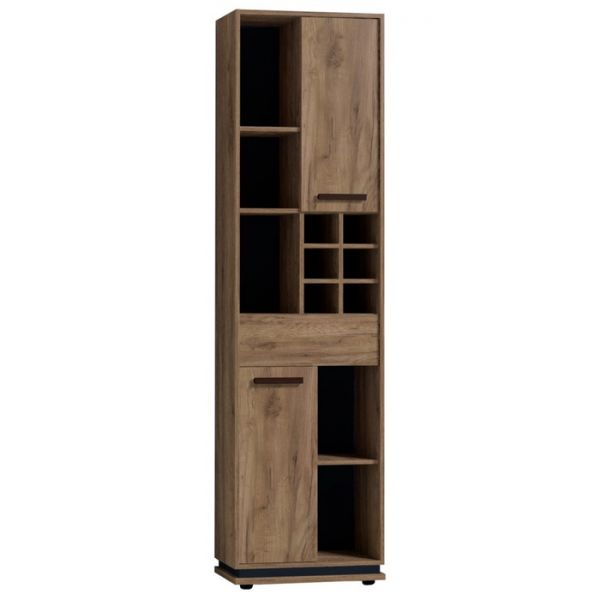 Шкаф Nature 2, 560 ? 400 ? 2116 мм, цвет гаскон пайн / чёрный