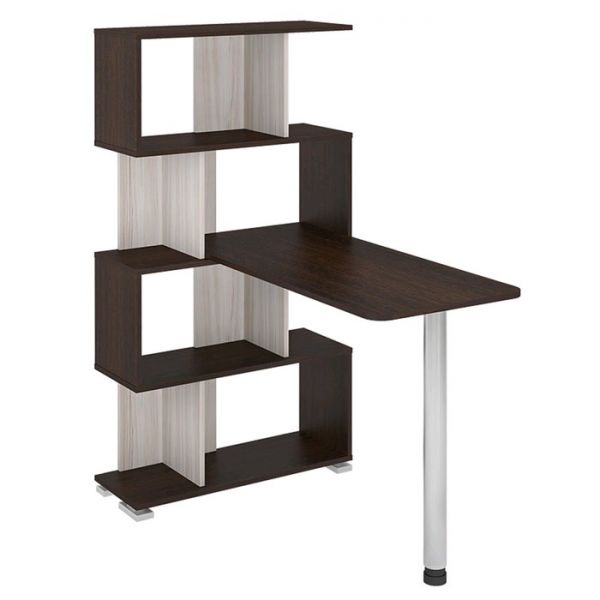 Стол-стеллаж «СЛ-5-4СТ», 750 ? 1099 ? 1395 мм, цвет венге / карамель / венге